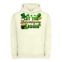 Pigment Pistachio Let the shenanigans begin St. Patricks Day Urban Hoodie - FaDigitalArtStudio