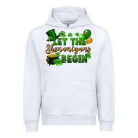 White Let the shenanigans begin St. Patricks Day Urban Hoodie - FaDigitalArtStudio