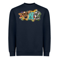 Navy one baby cow Heavyweight Sweatshirt - NancyCooperArtShop