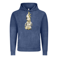 Vintage Denim Cockatoo Bird Vintage Hoodie - LillyAllenDesigns