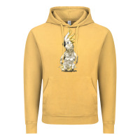 Vintage Mustard Cockatoo Bird Vintage Hoodie - LillyAllenDesigns