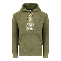 Vintage Olive Cockatoo Bird Vintage Hoodie - LillyAllenDesigns