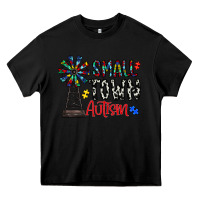 Black small town autism Heavy Core Tee - CowhideDigitalArt