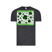 Vintage Black shamrock Vintage Tee - MaliasSmallBusiness