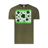 Vintage Olive shamrock Vintage Tee - MaliasSmallBusiness