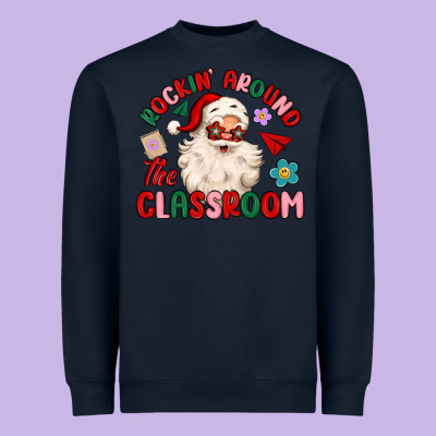 Rockin Around The Classroom Heavyweight Sweatshirt Designed By Maliassmallbusiness