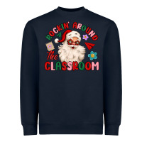 Navy rockin around the classroom Heavyweight Sweatshirt - MaliasSmallBusiness