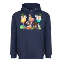 Navy Easter wine glasses Easter Day Heavyweight Hoodie - HowdyJamesFarm