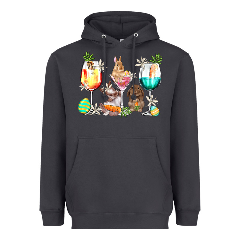 Easter Wine Glasses Easter Day Heavyweight Hoodie by HowdyJamesFarm | Teevron