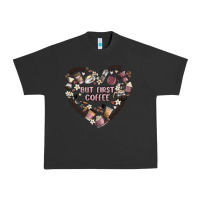 Pigment Black but first coffee Urban Heavy Tee - MaliasSmallBusiness