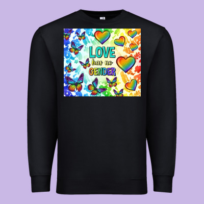 Love Has No Gender Premium Sweatshirt Designed By Tumblerdesignbyshophia