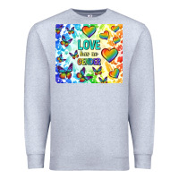Heather Grey love has no gender Premium Sweatshirt - TumblerDesignByShophia