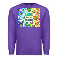 Purple love has no gender Premium Sweatshirt - TumblerDesignByShophia
