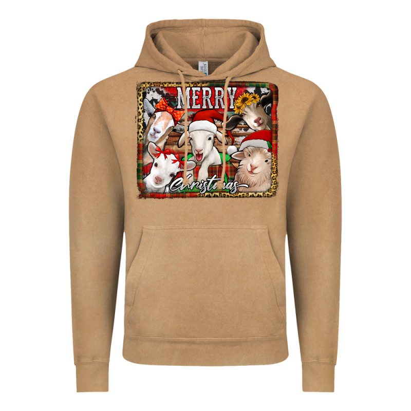 Merry Christmas Goats Vintage Hoodie by Jasminsmagicworld | Teevron
