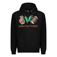 Black Peace love football Premium Hoodie - HowdyJamesFarm