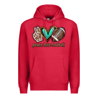 Cardinal Peace love football Premium Hoodie - HowdyJamesFarm