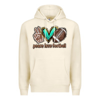 Tofu Peace love football Premium Hoodie - HowdyJamesFarm