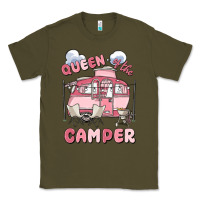 Army Green queen of the camper Classic Tee - MaliasSmallBusiness