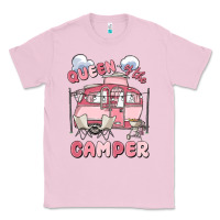 Bubblegum Pink queen of the camper Classic Tee - MaliasSmallBusiness