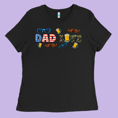 Dad Life  Libbey Glass Ladies Tee Designed By Hra Design Shop