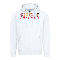 White Friends Zipper Hoodie - Bettercallsaul