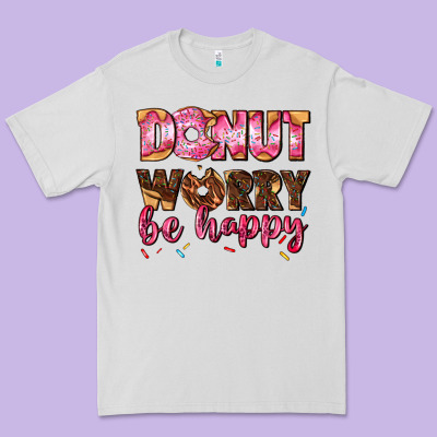 Donut Worry Be Happy Premium Tee Designed By Adodesignshop