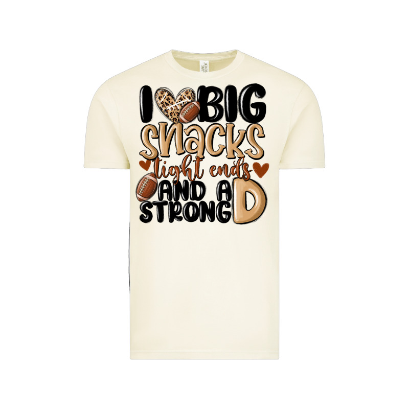 I Love Big Sacks Tight Ends And A Strong D Vintage Tee by MaliasSmallBusiness | Teevron
