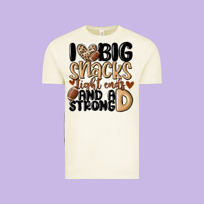 I Love Big Sacks Tight Ends And A Strong D Vintage Tee Designed By Maliassmallbusiness