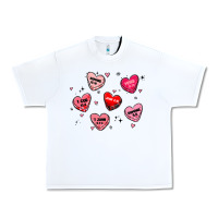 White howdy valentine Urban Heavy Tee - MaliasSmallBusiness