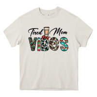 Cream tired mom vibes Heavy Core Tee - CowhideDigitalArt
