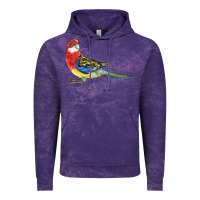Cloud Purple Rosella Bird Vintage Hoodie - LillyAllenDesigns