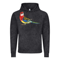 Vintage Black Rosella Bird Vintage Hoodie - LillyAllenDesigns