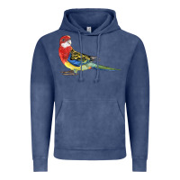 Vintage Denim Rosella Bird Vintage Hoodie - LillyAllenDesigns