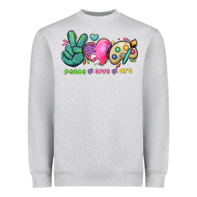 Peace Love Art Heavyweight Sweatshirt by NancyCooperArtShop | Teevron