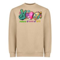 Mushroom peace love art Heavyweight Sweatshirt - NancyCooperArtShop