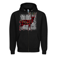 Black Christmas Deer Zipper Hoodie - Bettercallsaul
