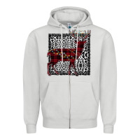 Dove Grey Christmas Deer Zipper Hoodie - Bettercallsaul