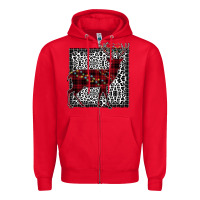 Red Christmas Deer Zipper Hoodie - Bettercallsaul