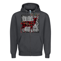 Smoke Christmas Deer Zipper Hoodie - Bettercallsaul
