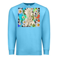 Ocean Blue human with daisies Premium Sweatshirt - TumblerDesignByShophia