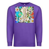 Purple human with daisies Premium Sweatshirt - TumblerDesignByShophia