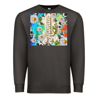Smoke human with daisies Premium Sweatshirt - TumblerDesignByShophia