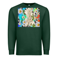 Sports Green human with daisies Premium Sweatshirt - TumblerDesignByShophia