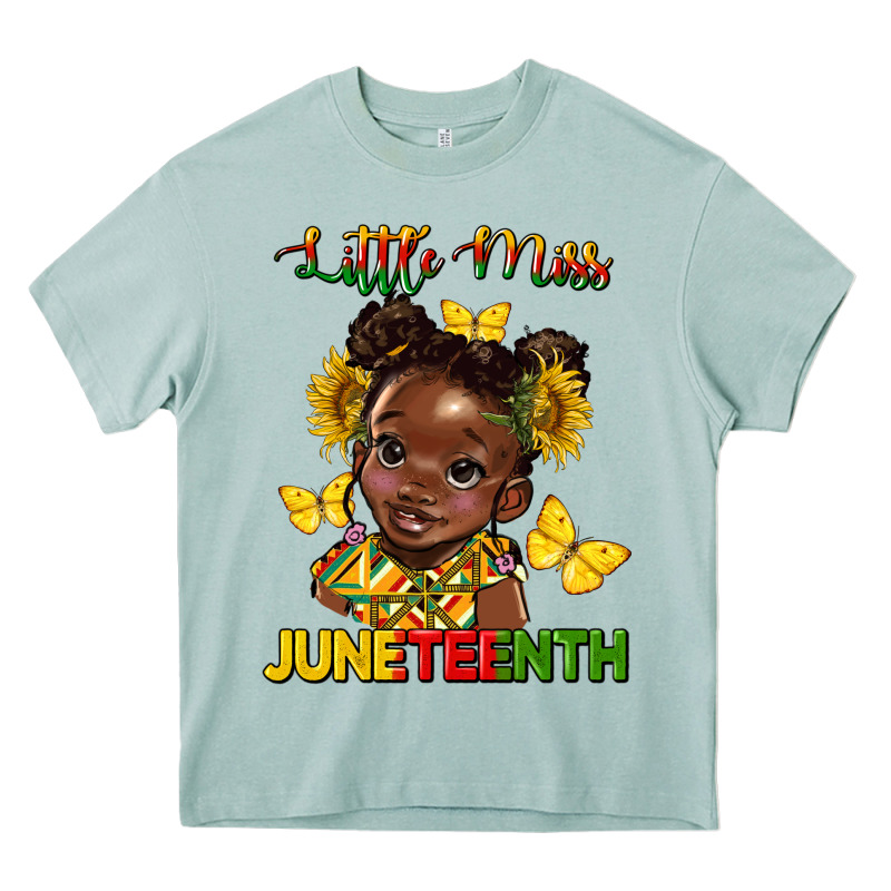 Little Miss Juneteenth Heavy Core Tee by HRA Design Shop | Teevron