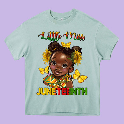 Little Miss Juneteenth Heavy Core Tee Designed By Hra Design Shop
