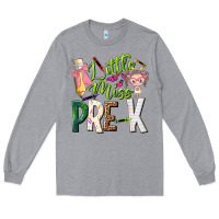 Heather Grey little miss pre k Long Sleeve Tee - NancyCooperArtShop