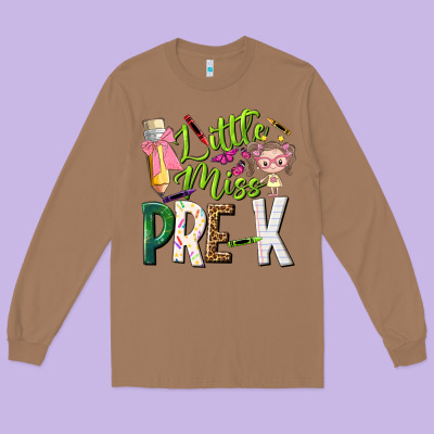 Little Miss Pre K Long Sleeve Tee Designed By Nancycooperartshop