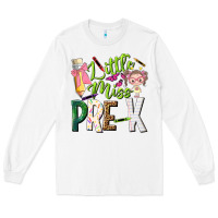 White little miss pre k Long Sleeve Tee - NancyCooperArtShop