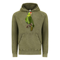 Vintage Olive New Zealand Paraket Parrot Vintage Hoodie - LillyAllenDesigns