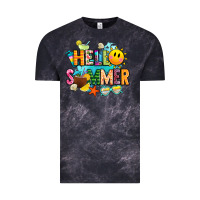 Cloud Black hello summer Vintage Tee - JahusDesignShop